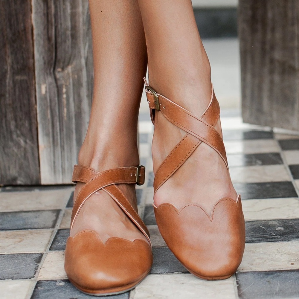 BALI ELF Mangrove Leather Flats